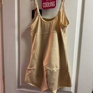 Maidenform Light Beige romper shapeware with Cooling Feature